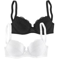 petite fleur Balconnet-BH Damen weiß+schwarz Gr.90A