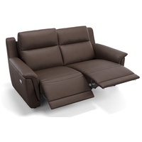 Sofanella 2-Sitzer Leder Malito, Relaxsofa, Designsofa, Designer Couch, Italienisches Sofa, 2er Sofa braun