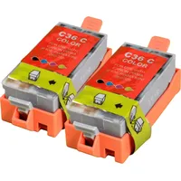 Ampertec 2 Kompatible Tinten ersetzt Canon CLI-36 1511B018 Doppelpack