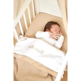 Meyco Baby Mini Knots Teddy 75x100 cm) Minikrippendecke - sand - One Size