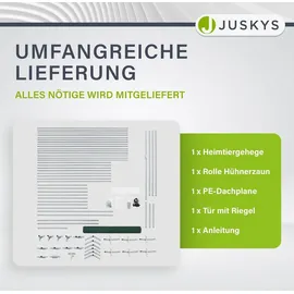 Juskys Freigehege 3 x 6 x 2 m grau