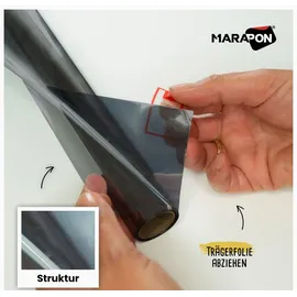 Marapon (Spiegelfolie Schwarz, selbstklebend 1,05x2 m) Fensterfolie Sichtschutz ® Schwarz