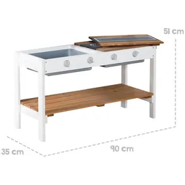 roba Spielhaus mit Tischset und BBQ-Küche Multicolor/Holz