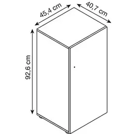 MÖBELPARTNER Spind Locked weiß 702029, 6 Schließfächer 90,8 x 40,7 x 185,2 cm