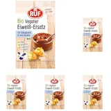 RUF Bio Veganer Eiweiß-Ersatz, pflanzliche Alternative zu Eiweiß, veganes & glutenfreies Ei-Ersatz Pulver, Eiweiß-Pulver zum Kochen & Backen, 1 x 20g (Packung mit 5)