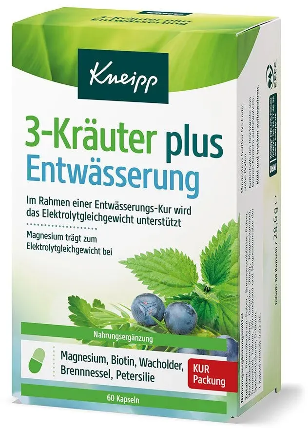 Kneipp 3-Kräuter plus Entwässerung Kapseln