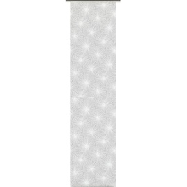 GARDINIA Flächenvorhang Stoff waschbar, Bloomy Weiß, 60 x 245 cm