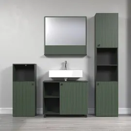 trendteam Waschbeckenunterschrank 2 Fächer 80 x 64 x 42 cm Grün