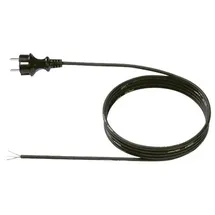 Bachmann Netzanschlussleitung 2m 16A schwarz 322.184 3x1,5qmm IP20 Aderendh 0-70°C
