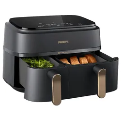 Philips Airfryer Dual Basket 3000 Series Heißluftfritteuse – 9 L, 2 Körbe (NA352/00)