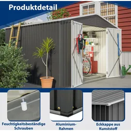 larfoek Gartenhaus 2,5 x 3 m Grau