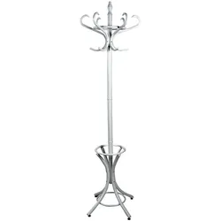 Massivholz Standgarderobe in Weiß Vintage Design