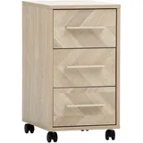 MÖBELPARTNER Arezzo Rollcontainer 32,6 x 39,1 x 59,7 cm schwarz