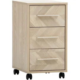 MÖBELPARTNER Arezzo Rollcontainer 32,6 x 39,1 x 59,7 cm schwarz