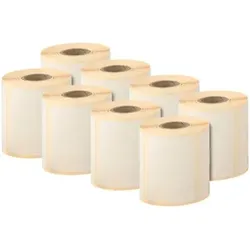 Etikettenrollen. 300 selbstklebende Etiketten pro Etikettenrolle. Etikettengröße: 37 x 52 mm (H x B). Material: Polypropylen.