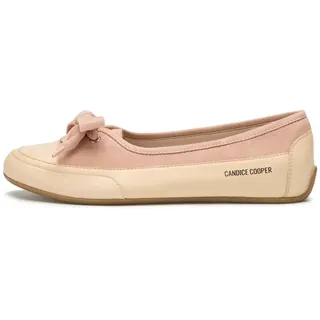 Candice Cooper Damen Candy Bow Ballerinas, Größe 38.5 EU, Ecru Ancient Rose, 40.5 EU