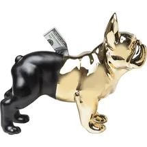 Kare DESIGN Spardose Bulldog Steingut Gold