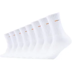 8er Pack camano Online Tennissocken aus Baumwolle 0001 - white 43-46