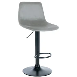 CLP Barhocker Divo Samt grau/schwarz