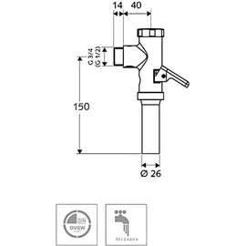 Schell Schellomat WC-Druckspüler 3/4''