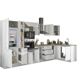BASIC by Balculina Winkelküche Turin L-Form 360 cm weiß