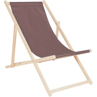 Relaxliege Liegestuhl Strandstuhl Gartenliege Sonnenliege Braun klappbar Liege