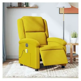 vidaXL Massagesessel Elektrisch Samt 144,5 x 82 x 0 cm Gelb
