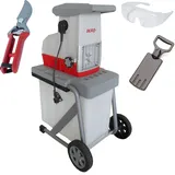 Elektro Leisewalzen Gartenhäcksler ILH 3000 A mit Gartenschere & Schutzbrille