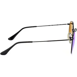 Ray-Ban Round Flash RB3447 black / blue gradient flash