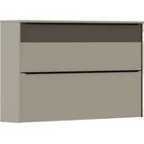 Dieter Knoll Hängeschuhschrank, Taupe, Sand, Metall, 137x80x23 cm, hängend, Garderobe, Schuhaufbewahrung, Schuhschränke