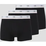 QS Boxershorts 3er Pack schwarz XL