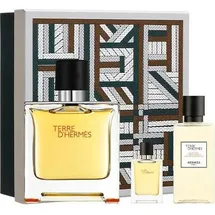 Hermès Terre d'Hermès Parfum 75 ml + Parfum 15 ml + Shower Gel 40 ml Geschenkset