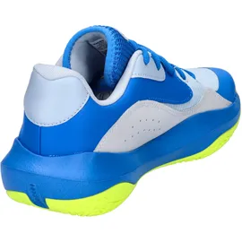 Under Armour Herren Basketballschuhe Lockdown 7 Low, leichter Basketball Schuh, robuste Sportschuhe für Outdoor- und Hallensport, atmungsaktive Turnschuhe,Blue Calm / Blue Atlantis / High Vis Yellow,43