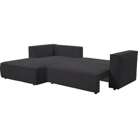 werk2 Eckcouch Cord 2-Sitzer Anthrazit