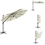 Vidaxl - Sonnenschirm mit Aluminium-Mast 4-lagig Sandfarben 3x3 m - Sonnenschirm - Gartenschirm - Terrassenüberdachung - Sonnenschutz - Polyester