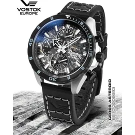 Vostok Europe Uhr 6S10-320E693 schwarz - Ceres Asteroid / 6S10-320E693-20ATM Körperpflege und Gesundheit