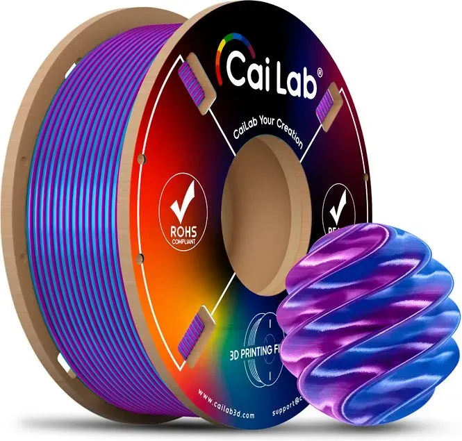 CAILAB 3D-Drucker Filament PLA Silk Zweifarbig - Lila & Blau