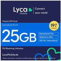 Lyca Mobile International Plus M Prepaid SIM Karte ohne