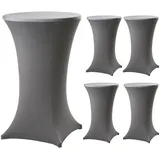 Trutzholm 5er Set Stehtischhusse Stretch 70cm Anthrazit