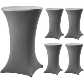Trutzholm 5er Set Stehtischhusse Stretch 70cm Anthrazit