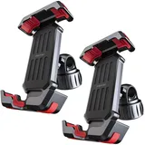 Pnitri 2-Pack Handyhalterung Fahrrad Lenker, Universal Fahrrad Handy Halterung für Motorrad, [Verbessertes 1S Schnellspanner] Rennrad Zubehör für iPhone Smartphone