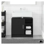 vidaXL Waschbeckenunterschrank 63 x 29 x 55 cm Schwarz
