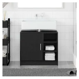vidaXL Waschbeckenunterschrank 63 x 29 x 55 cm Schwarz