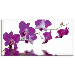 Leinwandbild ARTLAND "Violette Orchideen", lila (farbe bild(er): lila), B:40cm H:20cm T:1,8cm, Canvas, Leinwand, Bilder, auf Keilrahmen gespannt
