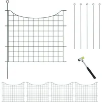 Teichzaun 5x Unterbogen Klappzaun Teichschutzzaun Steckzaun Metallzaun Beetzaun
