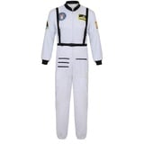 Jutrisujo Astronauten Kostüm ErwacÖsene Herren Kostüm Astronaut Weltraum Raumfahrer Halloween Cosplay Weiß m - M