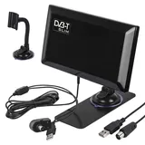 Maclean Brackets Maclean MCTV-948 Aktive Zimmerantenne DVB-T DVB-T2 Verstärkerantenne Antenne mit Verstärker Saugnapf Halterung USB 5V