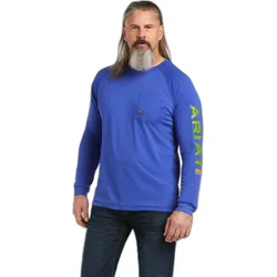 Langarmshirt Ariat Rebar Heat Fighter BLAU|himmelblau|elektroblau S