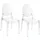 Beliani Esszimmerstuhl 2er Set Transparent