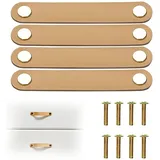 YIMINI 4 Stück Möbelgriffe Leder, Möbelgriff Ledergriff, Möbel Schubladengriff, Jeder Ledergriff Enthält Schrauben, für Kleiderschrank, Schublade, Küche und Tür